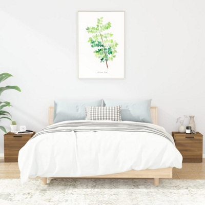 Berkfield Bedside Cabinets 2 pcs Brown Oak 40x39x40 cm