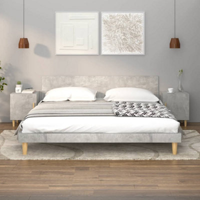 Berkfield Bedside Cabinets 2 pcs Concrete Grey Engineered Wood