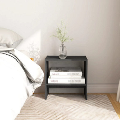 Berkfield Bedside Cabinets 2 pcs Grey 40x30.5x40 cm Solid Pinewood