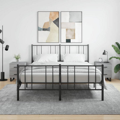 Berkfield Bedside Cabinets 2 pcs Grey Sonoma 40x35x47.5 cm Engineered Wood