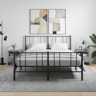 Berkfield Bedside Cabinets 2 pcs Grey Sonoma 40x35x47.5 cm Engineered Wood