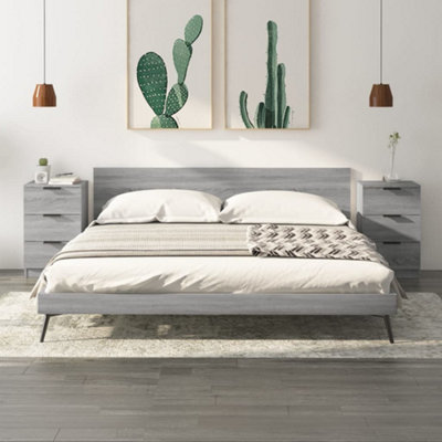 Berkfield Bedside Cabinets 2 pcs Grey Sonoma 40x36x65 cm
