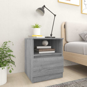 Berkfield Bedside Cabinets 2 pcs Grey Sonoma 40x40x50 cm Engineered Wood