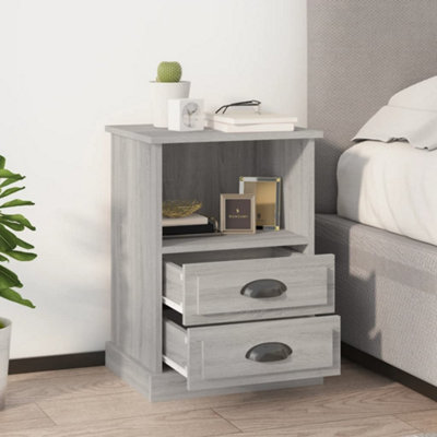 Berkfield Bedside Cabinets 2 pcs Grey Sonoma 43x36x60 cm