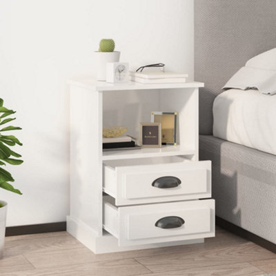 Berkfield Bedside Cabinets 2 pcs High Gloss White 43x36x60 cm