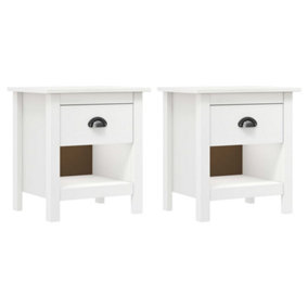 Berkfield Bedside Cabinets 2 pcs Hill Range 46x35x49.5 cm Solid Pine Wood