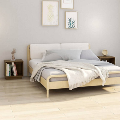 Berkfield Bedside Cabinets 2 pcs Honey Brown 40x30x40 cm Solid Wood Pine