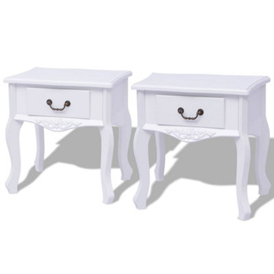 Berkfield Bedside Cabinets 2 pcs MDF White