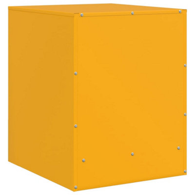 Berkfield Bedside Cabinets 2 pcs Mustard Yellow 34.5x39x44 cm Steel