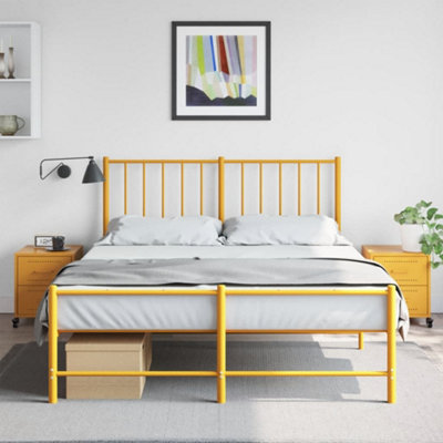 Berkfield Bedside Cabinets 2 pcs Mustard Yellow 36x39x43.5 cm Steel