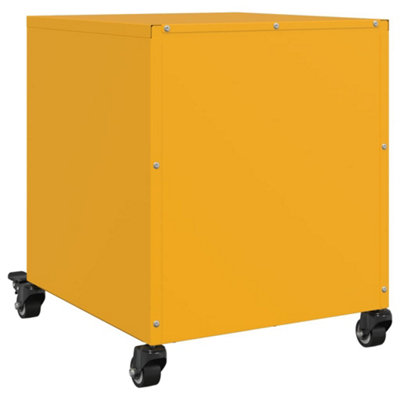 Berkfield Bedside Cabinets 2 pcs Mustard Yellow 36x39x43.5 cm Steel