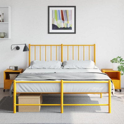 Berkfield Bedside Cabinets 2 pcs Mustard Yellow 36x39x43.5 cm Steel