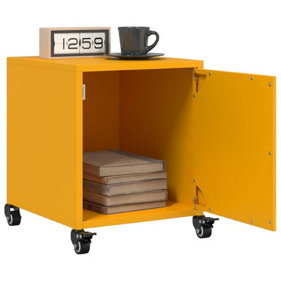 Berkfield Bedside Cabinets 2 pcs Mustard Yellow 36x39x43.5 cm Steel