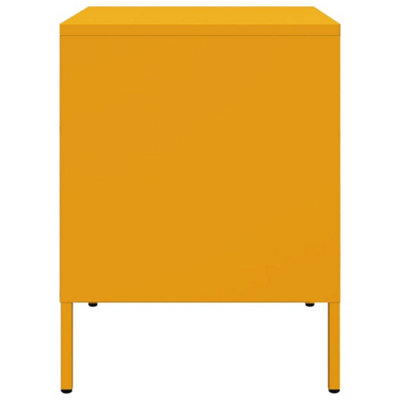 Berkfield Bedside Cabinets 2 pcs Mustard Yellow 36x39x50.5 cm Steel