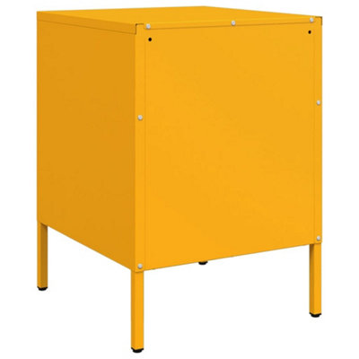 Berkfield Bedside Cabinets 2 pcs Mustard Yellow 36x39x50.5 cm Steel