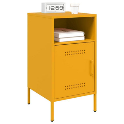 Berkfield Bedside Cabinets 2 pcs Mustard Yellow 36x39x68 cm Steel