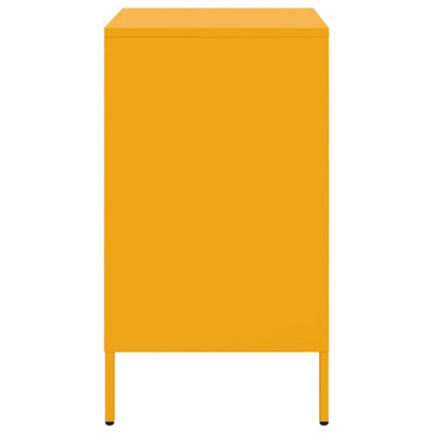 Berkfield Bedside Cabinets 2 pcs Mustard Yellow 36x39x68 cm Steel