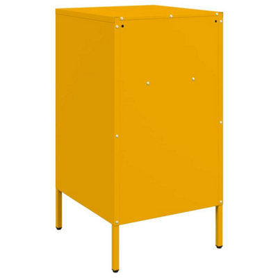 Berkfield Bedside Cabinets 2 pcs Mustard Yellow 36x39x68 cm Steel