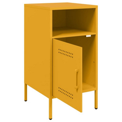 Berkfield Bedside Cabinets 2 pcs Mustard Yellow 36x39x68 cm Steel