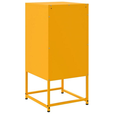 Berkfield Bedside Cabinets 2 pcs Mustard Yellow 36x39x78 cm Steel
