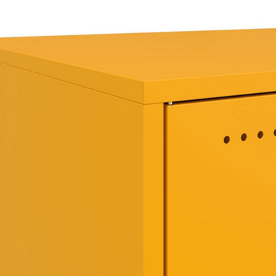 Berkfield Bedside Cabinets 2 pcs Mustard Yellow 36x39x78 cm Steel