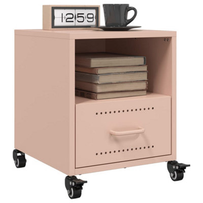 Berkfield Bedside Cabinets 2 pcs Pink 36x39x43.5 cm Steel