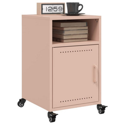 Berkfield Bedside Cabinets 2 pcs Pink 36x39x59 cm Steel