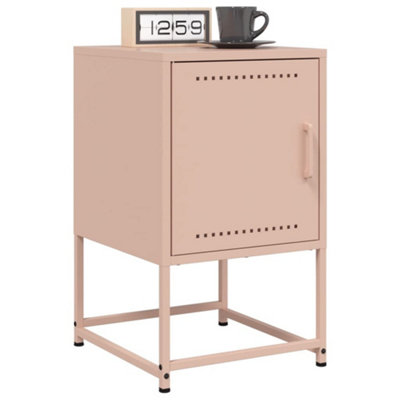 Berkfield Bedside Cabinets 2 pcs Pink 36x39x60.5 cm Steel