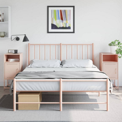Berkfield Bedside Cabinets 2 pcs Pink 36x39x78 cm Steel