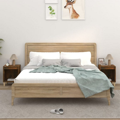 Berkfield Bedside Cabinets 2 pcs Smoked Oak 40x35x50 cm