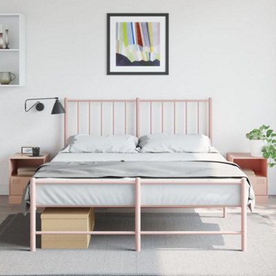 Berkfield Bedside Cabinets 2pcs Pink 34.5x39x44 cm Steel