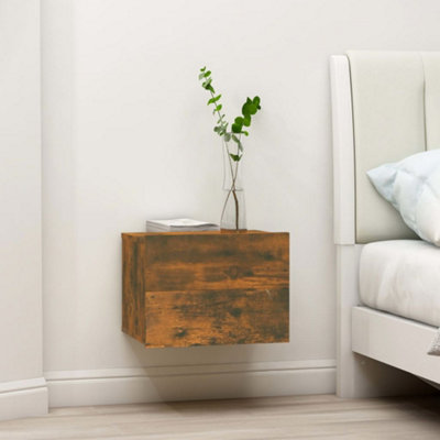 Berkfield Bedside Cabinets Smoked Oak 40x30x30 cm Engineered Wood