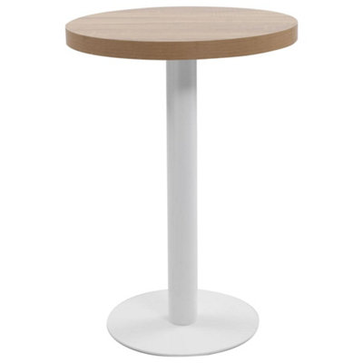 Berkfield Bistro Table Light Brown 60 cm MDF