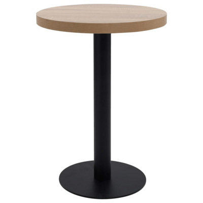 Berkfield Bistro Table Light Brown 60 cm MDF