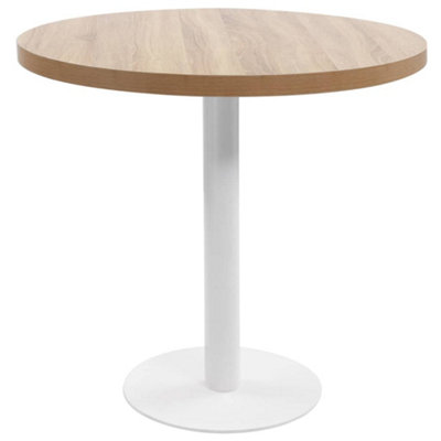 Berkfield Bistro Table Light Brown 80 cm MDF