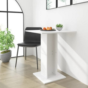 Berkfield Bistro Table White 60x60x75 cm Engineered Wood