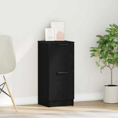 Berkfield Black Oak Sideboard - 30x30x70 cm, Made from Engineered Wood