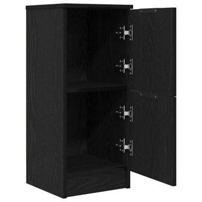 Berkfield Black Oak Sideboard - 30x30x70 cm, Made from Engineered Wood