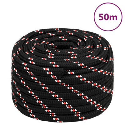 Berkfield Boat Rope Black 20 mm 50 m Polypropylene