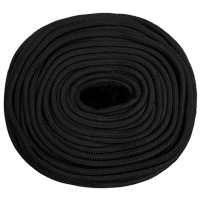 Berkfield Boat Rope Full Black 10 mm 100 m Polypropylene