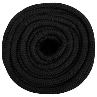Berkfield Boat Rope Full Black 18 mm 100 m Polypropylene