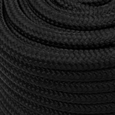 Berkfield Boat Rope Full Black 18 mm 100 m Polypropylene