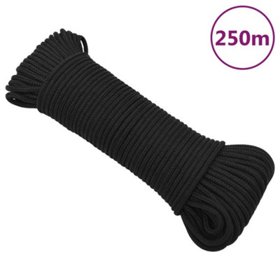 Berkfield Boat Rope Full Black 3 mm 250 m Polypropylene