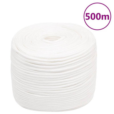 Berkfield Boat Rope Full White 8 mm 500 m Polypropylene