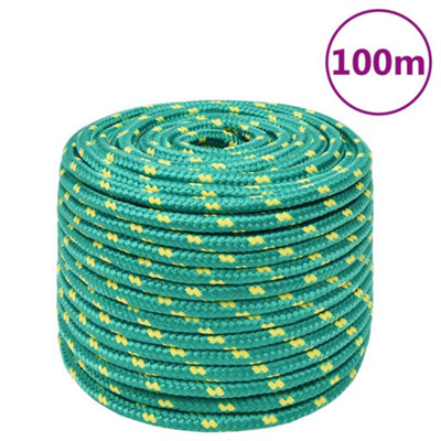 Berkfield Boat Rope Green 14 mm 100 m Polypropylene