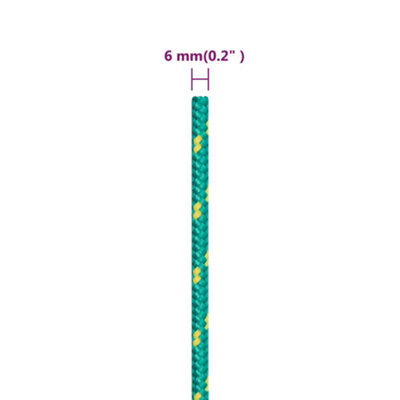 Berkfield Boat Rope Green 6 mm 50 m Polypropylene