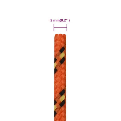Berkfield Boat Rope Orange 5 mm 25 m Polypropylene