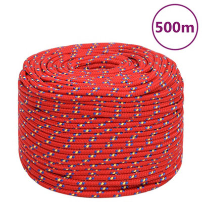 Berkfield Boat Rope Red 10 mm 500 m Polypropylene