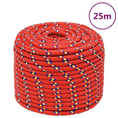 Berkfield Boat Rope Red 14 mm 25 m Polypropylene
