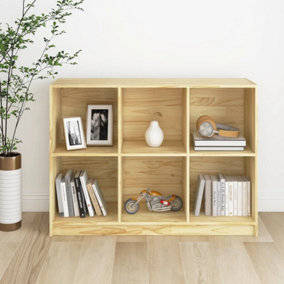 Berkfield Book Cabinet 104x33x76 cm Solid Pinewood